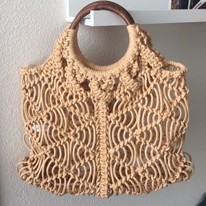Free people macrame beach bag